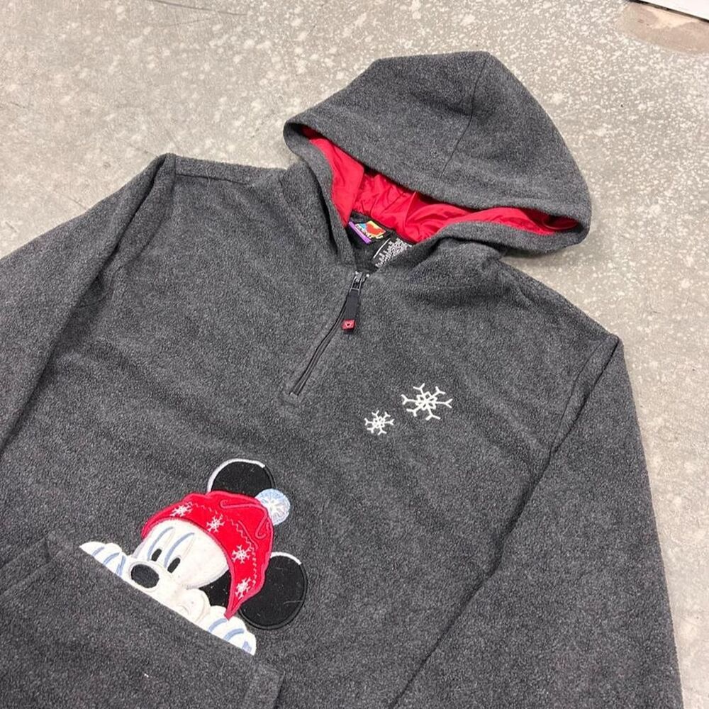 Mickey-unlimited Women's Grey and Black Hoodie